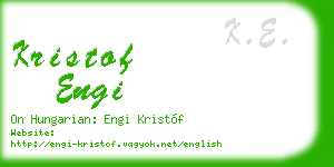 kristof engi business card