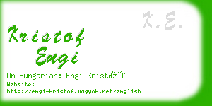 kristof engi business card